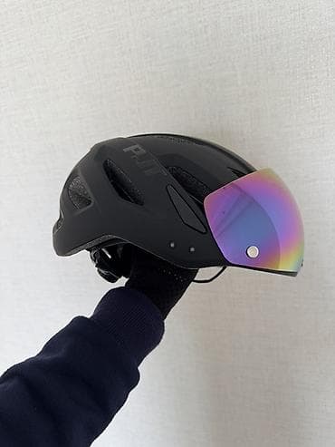 Velosiped ehtiyyat hissələri: Velosiped dəbilqəsi – inteqrə olunmuş maqnitli vizorlu Universal — 4