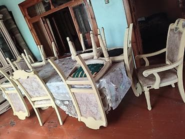 межкомнатные двери в баку 2019: Для гостиной, Нераскладной, Прямоугольный стол, 8 стульев — 1