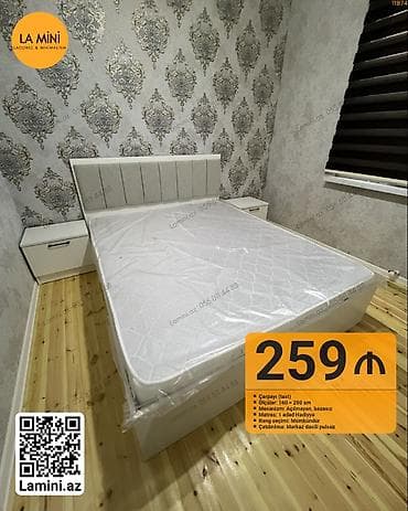 LA MINI yataq dəsti – minimalist dizayn - Çarpayı (taxt): ölçülər 160