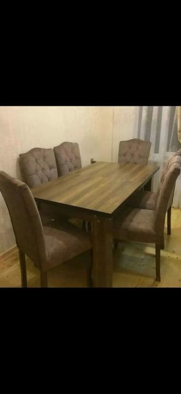 стулья барные: Для гостиной, Новый, Нераскладной, Прямоугольный стол, 6 стульев — 5