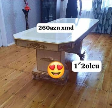столешница для стола на заказ: Qonaq masası, Yeni, Dördbucaq masa — 1
