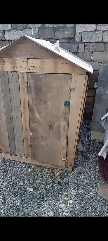 qartal ve xoruz: Taxta toyuq/heyvan yuvası – həyətyanı sahələr üçün praktik qutu tipli — 1