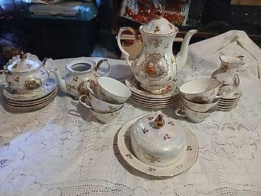 Çay dəsti, rəng - Ağ, Farfor
