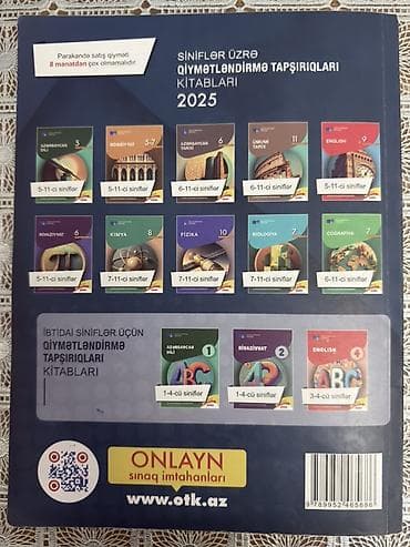 kitab şkafi: Ici temizdir yazilmiyib Məhsul: Riyaziyyat – 2025 Test Toplusu (9 — 2