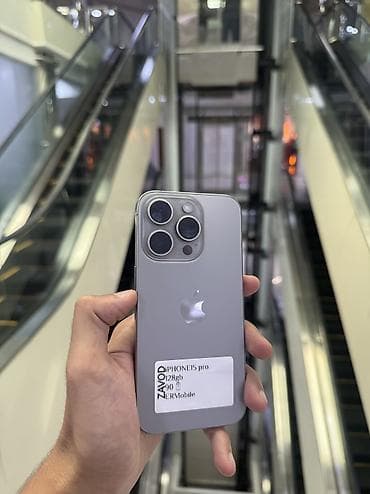 philips xenium 9@9d: IPhone 15 Pro, 128 GB, Natural Titanium, Sənədlərlə, Face ID, Simsiz şarj — 1