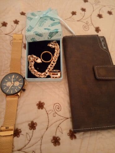 qol saatlari: Klassik Saat dəsti, rəng - Qızılı — 7