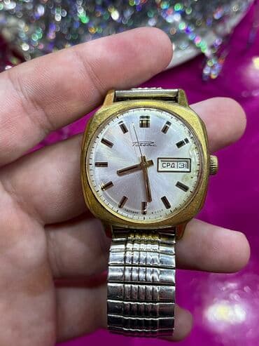 Saat kəmərləri: İşlənmiş, Qol saatı, rəng - Qızılı — 1