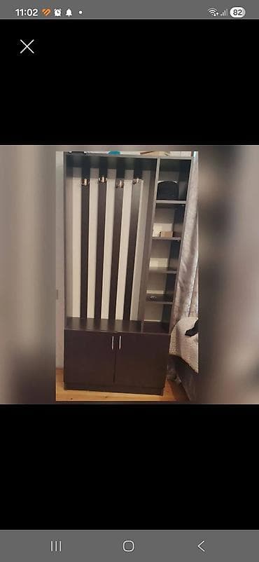Dəhliz üçün çoxfunksiyalı asqılıq və dolab kombini - Material
