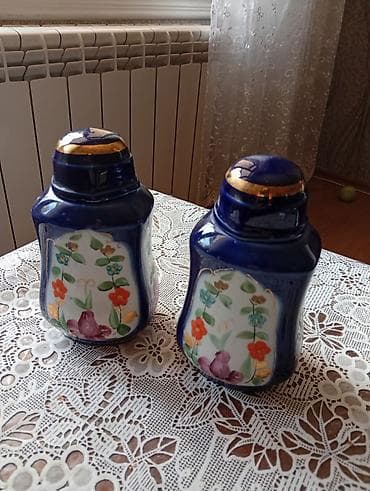 naxcivan duzu: Məhsul: Rəngli naxışlı keramik/porseleyn ədviyyat qabları (2 ədəd — 1