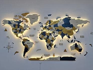 dekor agac: Dünyanın siyasi xəritəsi:Həm işıqlı həm də sadə formada — 5