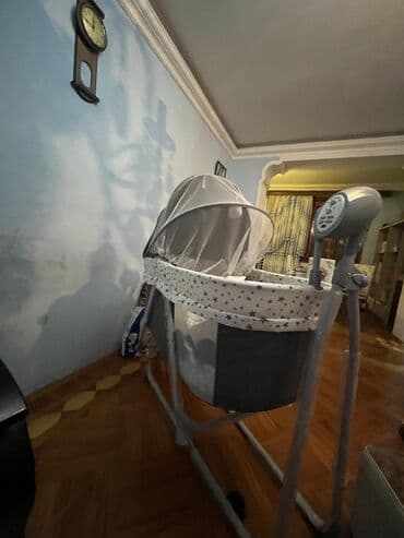 nəni: Elektrikli beşik/ayaqlı körpə beşiyi - Sallaq konstruksiyalı möhkəm — 4