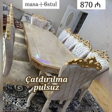 metbex stolu qiymeti: Möhtəşəm masa dəsti👑 Yüksək keyfiyyətlə Qiymət : Masa 2x1 +6 — 1