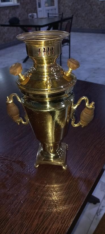 Blenderlər: Mis - latun kubok samovar Bir litir bürüncdən hazırlanmış dekorativ — 3