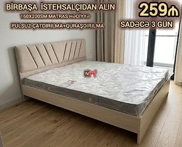 Satılır:*Birbaşa istehsalçıdan iki nəfərlik çarpayı*