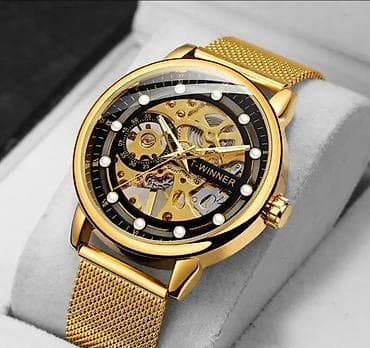 qizil saatlar instagram: Новый, Наручные часы, Winner, цвет - Золотой — 1