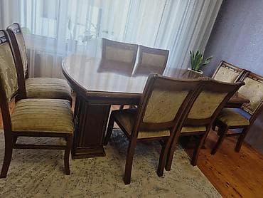 stullar ev ucun: Masa desti acilandir 8 oturacaq ela veziyyetde siniq qiriq yoxdur qiy — 1