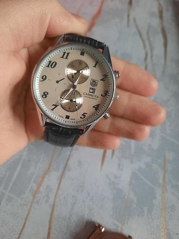 Смарт браслеты: Б/у, Наручные часы, Tag Heuer, цвет - Черный — 1