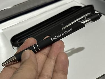 Kağızlar: Hədiyyəlik metal qələm dəsti - Qutu: Mat qara metal hədiyyə qutusu — 6