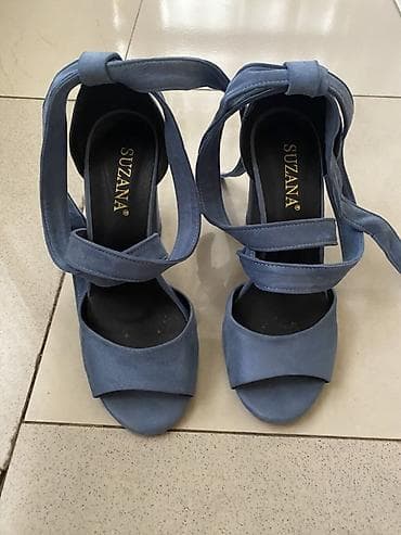 Босоножки, сандалии, шлепанцы: Brend: SUZANA Model: Mavi qadın sandal Stil: Açıq burun, qalın — 1