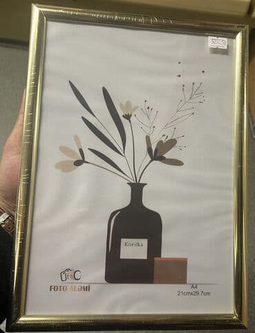 taxt ucun pakrival: Çərçivə А4 (21 x 29.7 sm), Taxta — 7