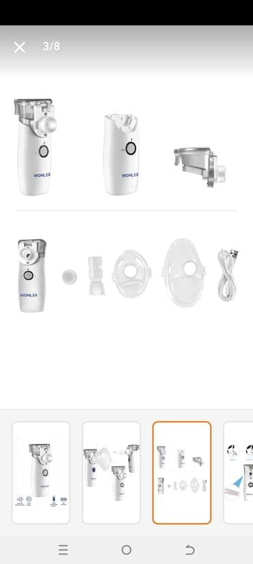 Tibbi avadanlıq: Wohler Mesh Nebulizator – portativ, səssiz və rahat istifadəli — 6