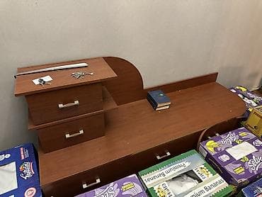 paltar dolab: Qarderob dəsti – sürüşkən güzgülü şkaf və komod - Material: ağac — 4