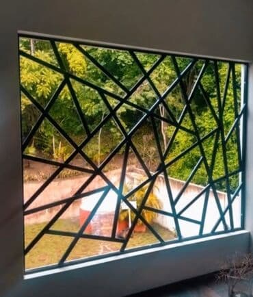 Barmaqlıqlar: Müasir dizaynlı metal pəncərə barmaqlığı - Geometrik, mozaika tipli — 1