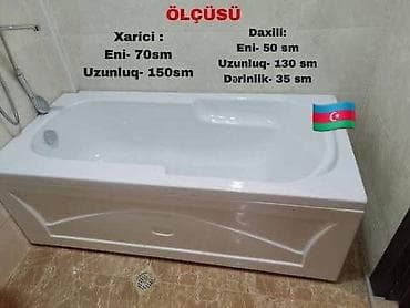 YENIDIR. ISDIFADE OLUNMAYIB Akrilik vanna Ölçülər (şəkildə