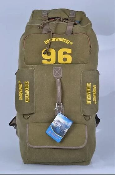 Туристические рюкзаки: Turistik bel çantası – iri tutumlu, yaşıl rəngdə — 3