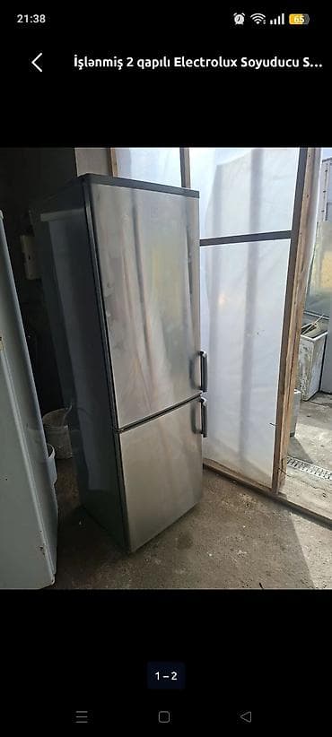 İşlənmiş 2 qapılı Electrolux Soyuducu Satılır, rəng - Boz