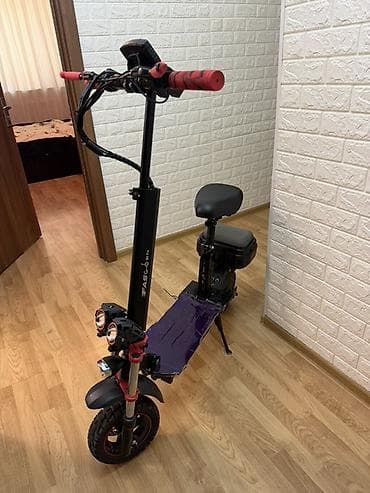 3 tekerli scooter: Elektrik skuter – oturacaqlı, güclü işıqlanma və iri təkərli — 2