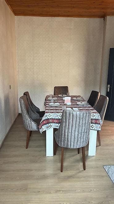 metbex mebelleri ve qiymetleri: Qonaq otağı üçün, Açılmayan, Dördbucaq masa, 6 stul — 1