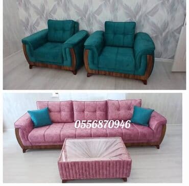 Yeni, Divan, 2 kreslo, Bazalı, Açılan