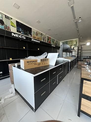ref: Mağaza üçün vitrin və ticarət avadanlıqları komplekti - Qara rəngdə — 7