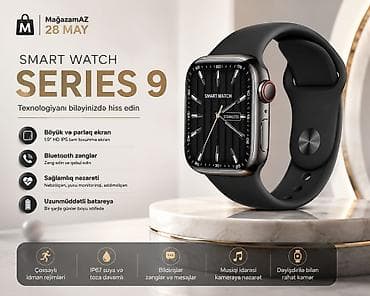 kamera digital: Kateqoriya: Smart saatlar Brend: No Brand Model: Watch Series 9 Black — 1