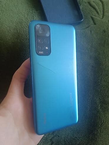 blackberry telefon: Redmi Note 11, 128 GB, rəng - Göy, Barmaq izi — 1