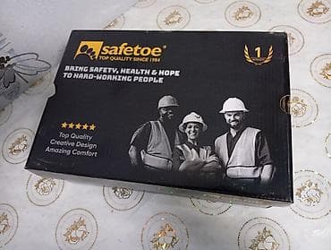 ikinci el suba: Safetoe iş ayaqqabısı – model M-8010B - Rəng: qara - Ölçü: 43 EU / 10 — 1