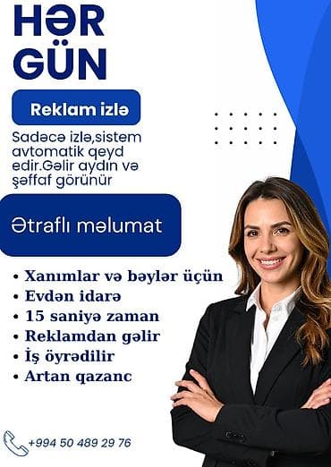 odun satış yerleri: Xidmət: Reklam izləmə ilə onlayn gəlir sistemi Təsvir: - Hər gün — 1