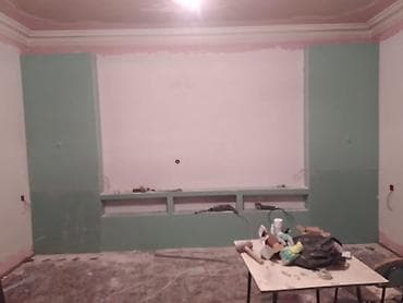 mini manqal: Alçıpan işləri və TV divar kompozisiyası – dizayn və quraşdırma — 5