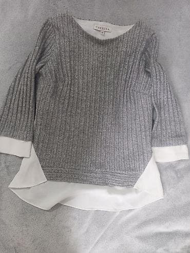 xəz qadın koftaları: Sviter, S, rəng - Boz — 4