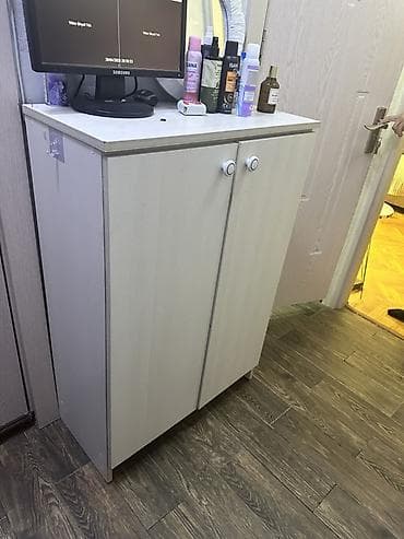 ayaggabi dolabi: 2 qapılı, Ağ, Taxta Ayaqqabı dolabı — 2