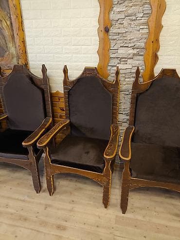 stol ve stul: Taxta, Vеlur parça — 3