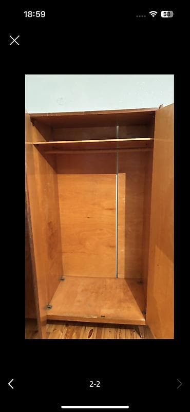 Asia: Klassik üslubda, 3 qapılı taxta paltar şkafı. 1qapisinda 4 ref,3 surme — 2