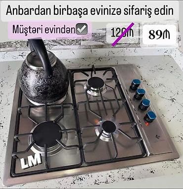 Qaz plitəsi Quraşdırılan, 4 gözlü lalafo.az -da Qaz plitəsi Quraşdırılan, 4 gözlü