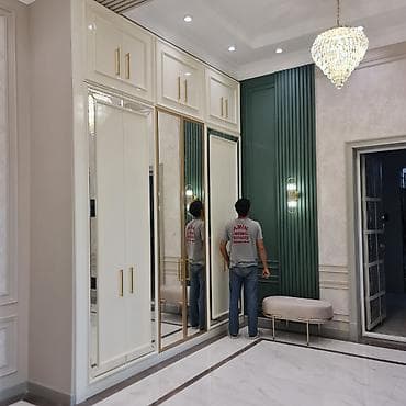 Düz dolab, Yataq otağı üçün, Qarderob, Açılan, Korpuslu, 6 qapı