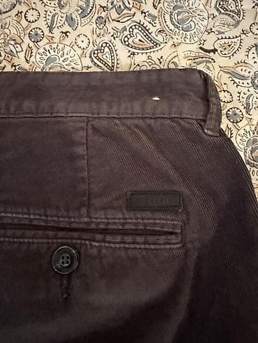 kombat şalvar: Məhsul: Korduroy kişi şalvarı - Rəng: tünd boz/qəhvəyi ton - — 3