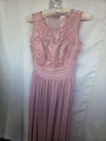 Jiletlər: Məhsul: Zərif pudra-çəhrayı gecə/ziyafət donu - Üst hissə: şəffaf tül — 5