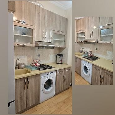 Ev və bağ: Mətbəx mebeli 420₼. Üzəri tökmə mərmərdir. Ölçü 2.20. Üzərində qaz — 1