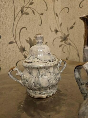 Termoqablar: Çay dəsti, rəng - Boz, Farfor — 2