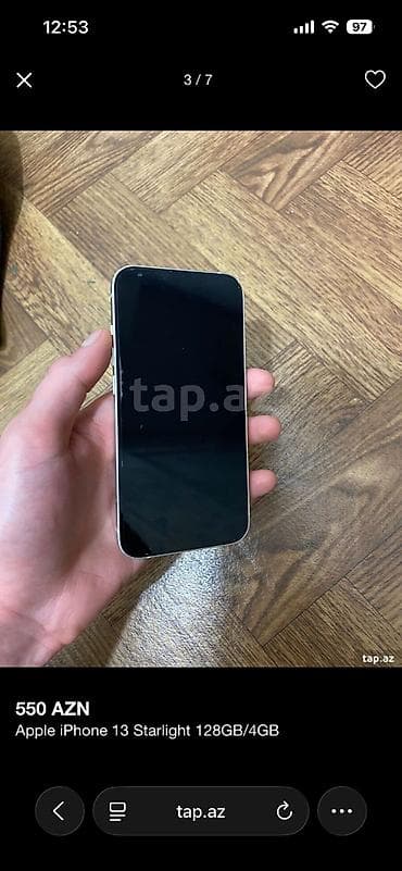 irşad electronics iphone: IPhone 13, 128 GB, Starlight, Barmaq izi, Face ID — 3